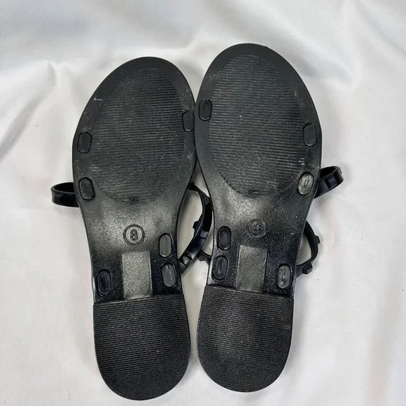 Shade & Shore Size 8 Sandals Studded Black Rubber - Picture 6 of 7